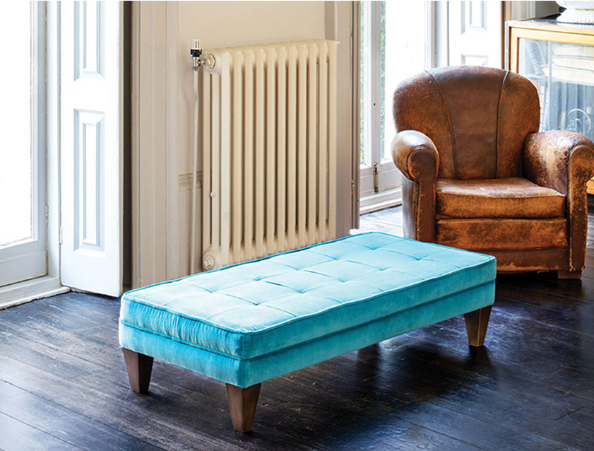 Kirdford Footstool in Omega Velvet Capri